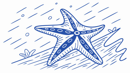 blue star on white background