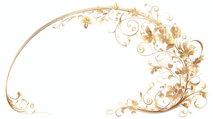 Elegant Golden Filigree Frame: Vintage Invitation Card Template Design art menu retro royal blank   