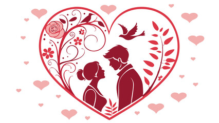 valentine card with heart