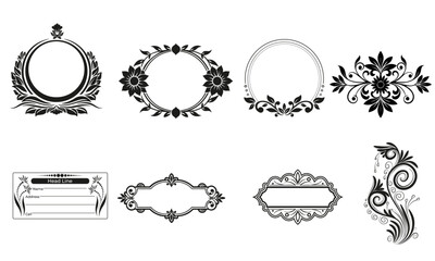 Abstract floral ornament, Vector alpona design