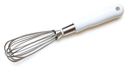 Fototapeta premium Hand mixer with dual beaters and multiple speed settings on white background