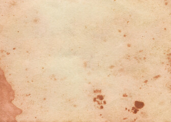 Retro blood splatter paper background. Old antique sheet paper texture. Blood drops. Vintage...