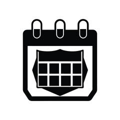 Calendar icon. Calendar symbols in flat style on a white background
