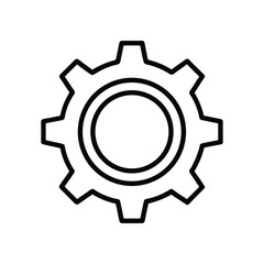 settings line art icon design on a white background