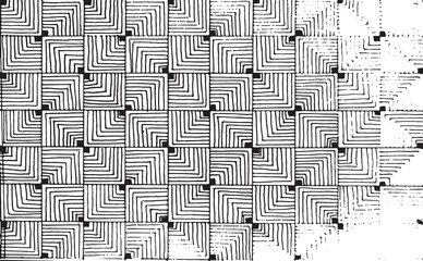 Uneven black and white geometric pattern. Tileable texture background.
