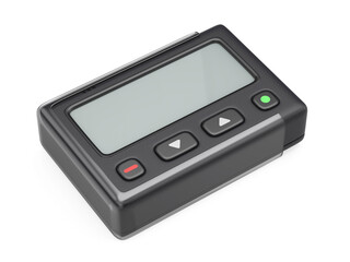 Retro pager on white background
