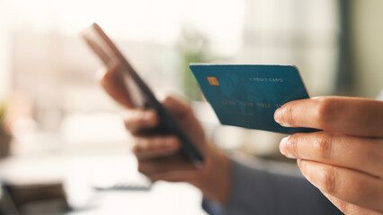 Online shopping with credit card