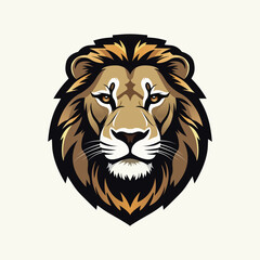 Majestic Lion Head Logo Vector, Fierce Lion Face Illustration, Wild Animal Mascot Lion Design, Roaring Lion Emblem for Branding, Jungle King Lion Logo Template