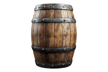Fototapeta premium Wooden Barrel is on Transparent Background, PNG Image.