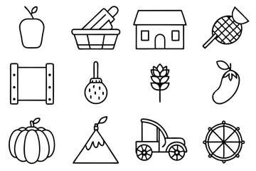 Harvest Handling Process Vector Art