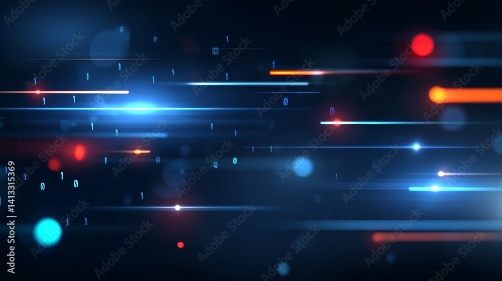 Poster big data technology and data science are depicted through an illustration of data flow, which includ