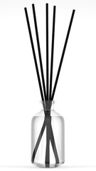 Glass Reed Diffuser with Black Sticks