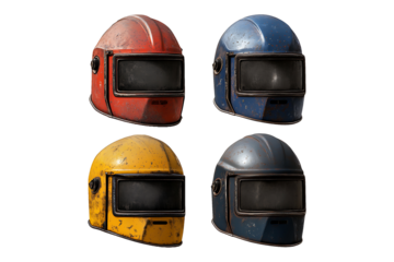 Welding Shields is on Transparent Background, PNG Image.