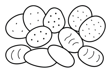 Potato Type Identification Vector Art