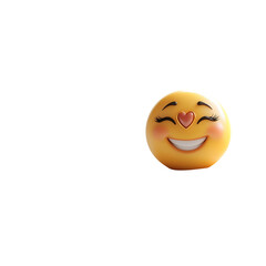 Fototapeta premium A yelow smile emoji with white background