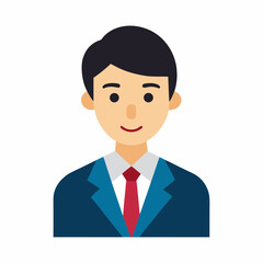 Business professional illustration young man in suit and tie for corporate use