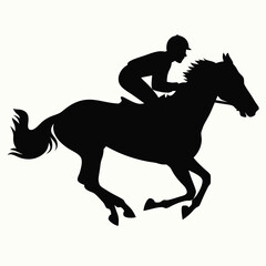 silhouette of a horse and rider