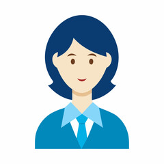 Professional woman avatar vector graphic for business and corporate designs