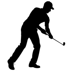 Fototapeta premium golfer isolated on white background