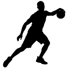 Obraz premium one basketball player isolated on white background