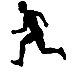 Runner isolated on white background