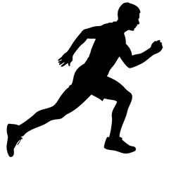 Runner isolated on white background