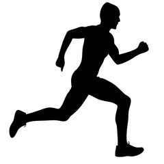 Runner isolated on white background