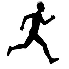 Runner isolated on white background