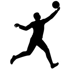 Volley ball player isolated on white background