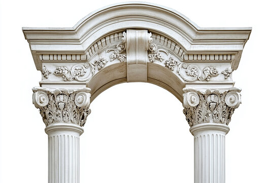 Ornate Classical Archway with Intricate Carvings and Columns