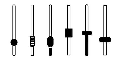 slider bar vector. volume control bar