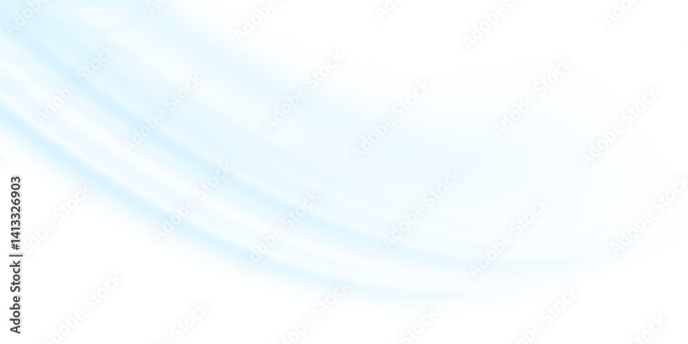 Fototapete Air flow set of vector elements on a white background. Abstract light effect blowing from an air conditioner, purifier or humidifier. Dynamic blurred flow motion