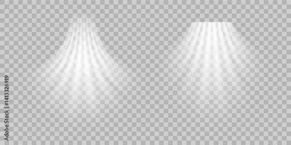 Fototapete air flow set of vector elements on a white background. abstract light effect blowing from an air con