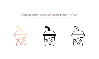Iced Tea icon design with white background stock illustration