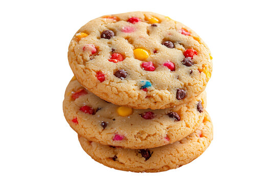 Tutti Frutti Cookies is on Transparent Background, PNG Image.