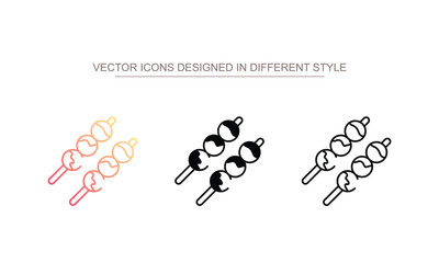 Dango icon design with white background stock illustration