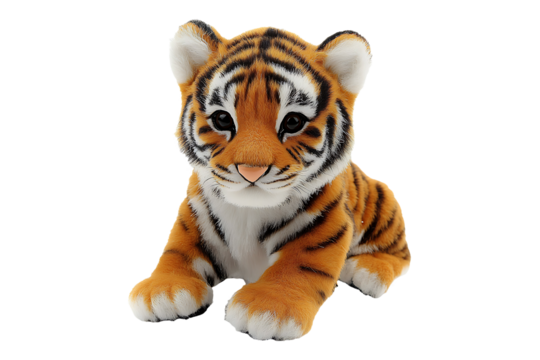 Tiger Toy is on Transparent Background, PNG Image.