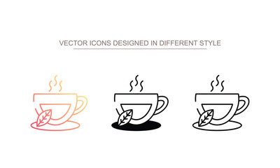 Green Tea icon design with white background stock illustration