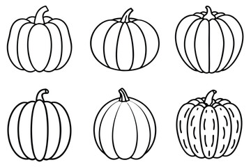 Pumpkin Vector Elements for Seasonal Decor