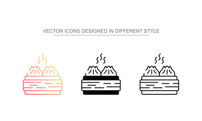 Dimsum icon design with white background stock illustration