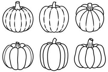 Pumpkin Illustration Set for Harvest Theme