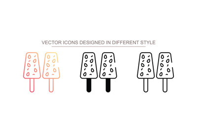 Kulfi icon design with white background stock illustration