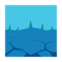 cartoon boat sailing on waves