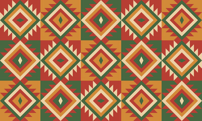 Beautiful geometric background. Figures of different shapes. Tribal form. Flowers. Geometric design. Creative textures. Colorful art. Modern graphic poster. Retro color. Vector illustration