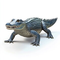 Naklejka premium Digital rendering of a young alligator.