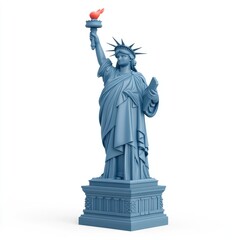 Fototapeta premium Statue of Liberty, a stylized, three-dimensional model.