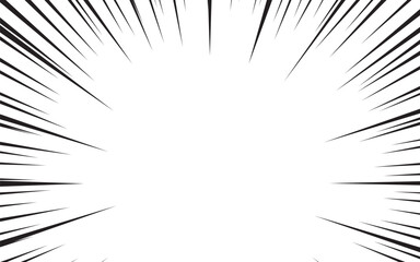 Manga comic effect with speed rays in retro style. 
focus downwards action line speed effect. Cartoon stripes for decoration.