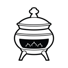 Traditional Indian Tandoor Clay Oven with Intricate