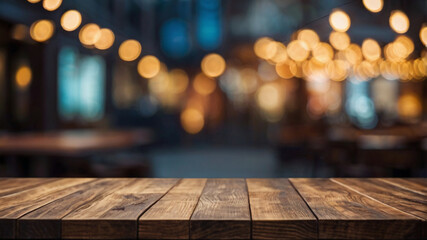 empty wooden table