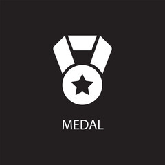 Medal icon prize symbol flat vector image